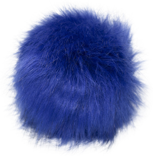 Pepperell Braiding Faux Fur Pom With Loop-Royal -FFPALL-37