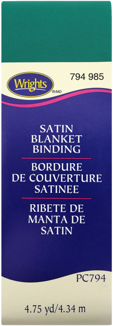 3 Pack - Wrights Single Fold Satin Blanket Binding 2"X4.75yd-Irish Clover - 117-794-985 - 070659965029