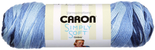 3 Pack - Caron Simply Soft Ombres Yarn-Saturday Blue Jeans - 294022-22006 - 057355416840