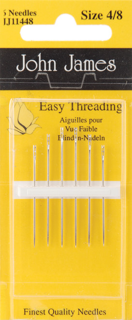 12 Pack - John James Easy Threading Calyxeye Hand Needles-Size 4/8 6/Pkg - JJ114-48 - 783932200921