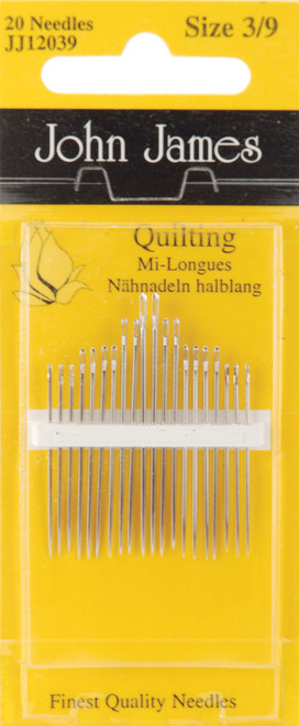 12 Pack John James Quilting/Betweens Hand Needles-Size 3/9 20/Pkg JJ12039 - 783932200259