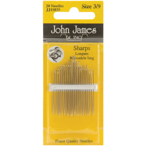 12 Pack - John James Sharps Hand Needles-Size 3/9 20/Pkg - JJ110139 - 783932200112