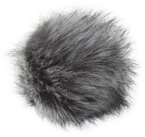 Pepperell Braiding Faux Fur Pom With Loop-Grey Wolf - FFPALL-46 Pepperell Braiding Faux Fur Pom With Loop-Grey Wolf - FFPALL-46