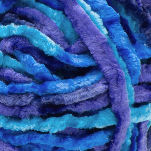 Bernat Crushed Velvet Yarn-Blue Brilliance - 161016-16014