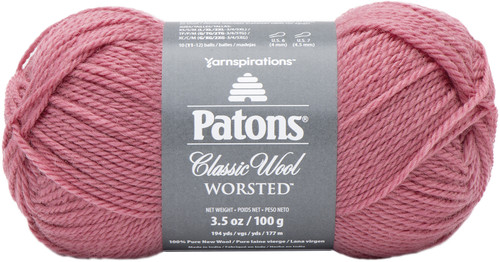 Patons Classic Wool Yarn-Rose - 244077-77745 - 057355450585