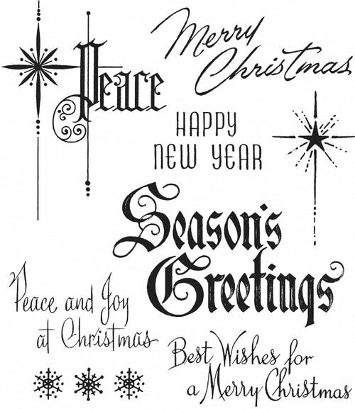 Tim Holtz Cling Stamps 7"X8.5"-Christmastime #2 - CMS-389
