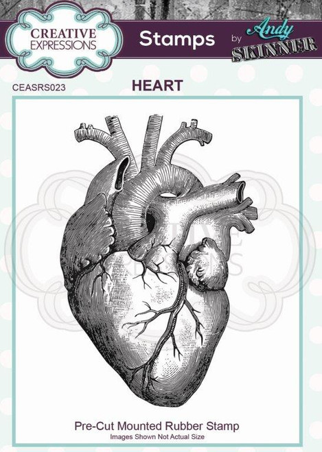 Creative Expressions Rubber Stamp By Andy Skinner-Heart CEASR023