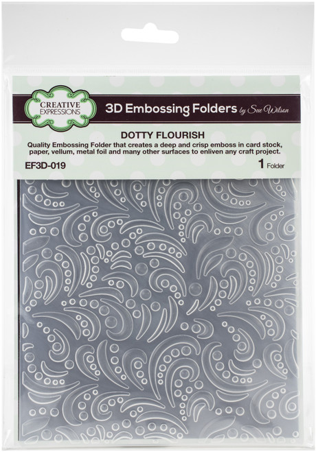 Creative Expressions 3D Embossing Folder 5.75"X7.5"-Dotty Flourish CEEF3D-019 - 5055305953808