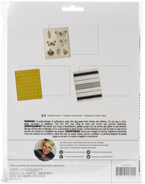 Heidi Swapp Storyline Chapters Insert Book Set-The Journaler - HS315304