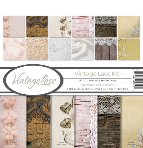 Reminisce Collection Kit 12"X12"-Vintage Lace - VL200 Reminisce Collection Kit 12"X12"-Vintage Lace - VL200