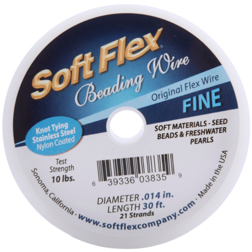 Soft Flex Wire 21-Strand .014"X30'-Satin Silver SFW14SAT - 639336038359