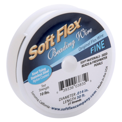 Soft Flex Wire 21-Strand .014"X30'-Satin Silver SFW14SAT