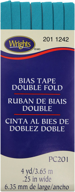 3 Pack Wrights Double Fold Bias Tape .25"X4yd-Mediterranean 117-201-1242 - 070659964732