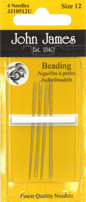 12 Pack - John James Beading Hand Needles-Size 12 4/Pkg - JJ10512U - 783932204004