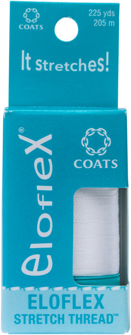 Coats Eloflex Stretch Thread 225yd Box-White - B992-0100 - 073650026058 Coats Eloflex Stretch Thread 225yd Box-White - B992-0100 - 073650026058