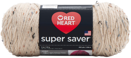 3 Pack - Red Heart Super Saver Yarn-Buff Fleck - E300B-4334 - 073650887376