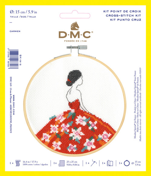 DMC Stitch Kit 6" Diameter-Carmen (14 Count) - BKL-1915