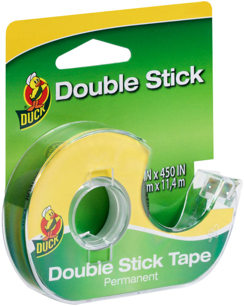 Duck Double Stick Tape With Dispenser-0.5"X450" 285196 - 075353209042
