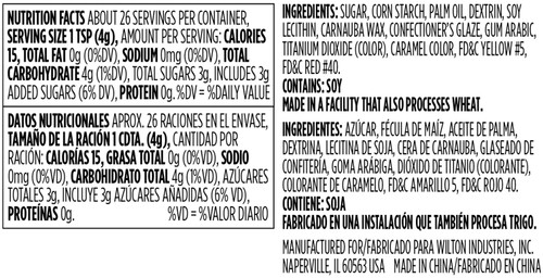 Wilton Sprinkles 3.8oz-Gold, 4 Cell W5337