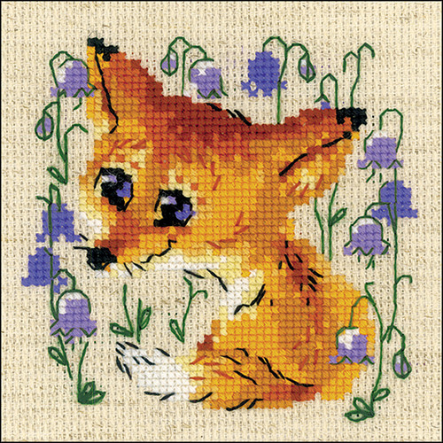 RIOLIS Counted Cross Stitch Kit 5"X5"-Little Fox (14 Count) -R1776 - 4630015064955