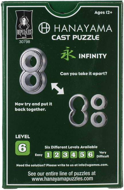 BePuzzled Hanayama Cast Puzzle-Infinity Level 6 HANAYAMA-30798