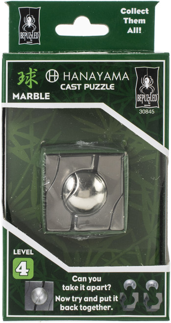 BePuzzled Hanayama Cast Puzzle-Marble Level 4 HANAYAMA-30845 - 023332308453