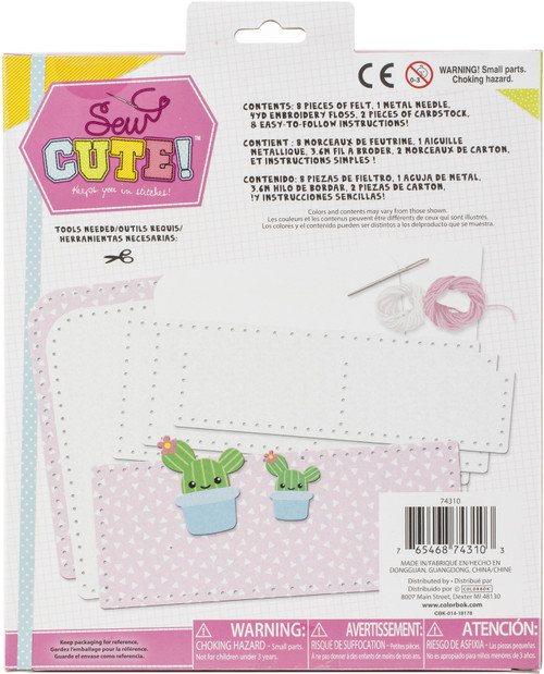 Sew Cute! Felt Wallet Kit-Cactus SCWALLET-74310