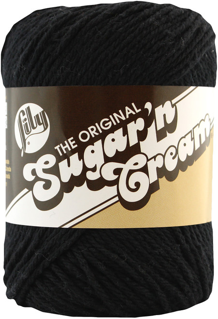 6 Pack - Lily Sugar'n Cream Yarn - Solids-Black - 102001-2 - 057355082915 6 Pack - Lily Sugar'n Cream Yarn - Solids-Black - 102001-2 - 057355082915