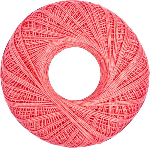 Aunt Lydia's Classic Crochet Thread Size 10-Bright Coral - 154-726 Aunt Lydia's Classic Crochet Thread Size 10-Bright Coral - 154-726