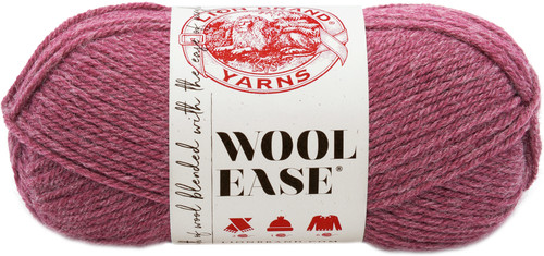 3 Pack Lion Brand Wool-Ease Yarn -Dark Rose Heather 620-139 - 023032621395