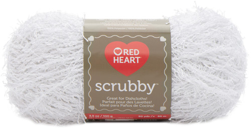 3 Pack Red Heart Scrubby Yarn-Coconut E833-10 - 073650001994