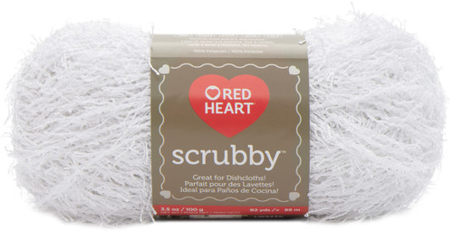 3 Pack - Red Heart Scrubby Yarn-Coconut - E833-10 - 073650001994