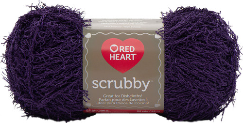 3 Pack - Red Heart Scrubby Yarn-Grape - E833-561 - 073650002045 3 Pack - Red Heart Scrubby Yarn-Grape - E833-561 - 073650002045