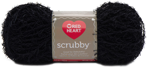 3 Pack - Red Heart Scrubby Yarn-Black - E833-12 - 073650002007 3 Pack - Red Heart Scrubby Yarn-Black - E833-12 - 073650002007