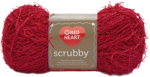 3 Pack Red Heart Scrubby Yarn-Cherry E833-905 - 073650002083