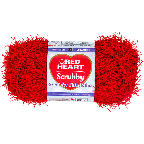 3 Pack - Red Heart Scrubby Yarn-Cherry - E833-905