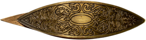 Lacis Victorian Engraved Tatting Shuttle-Antique Bronze GL21-ANTIQ