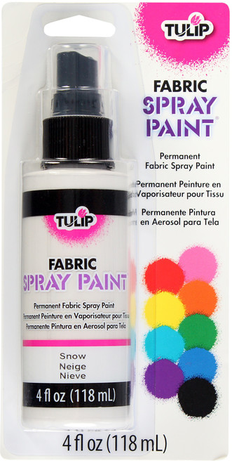 Tulip Fabric Spray Paint 4oz-Snow - FSP2-26569 - 017754265692