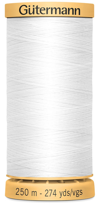 5 Pack Gutermann Natural Cotton Thread 273yd-White 251C-1006 - 077780014381