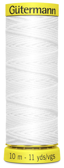 10 Pack - Gutermann Elastic Thread 11yd-White - 10E-5019 - 077780014312
