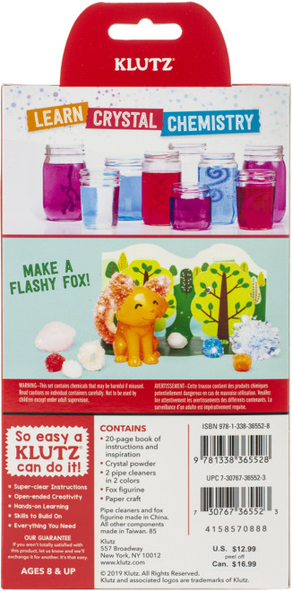 Klutz Grow Your Own Crystal Animal Kit-Fox K836552