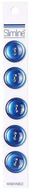 Slimline Buttons Series 1-Navy 2-Hole 3/4" 5/Pkg - SL1-62 - 052278324630