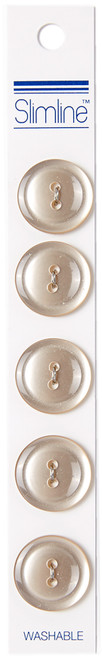 Slimline Buttons Series 1-Tan 2-Hole 3/4" 5/Pkg SL1-69 - 052278325330