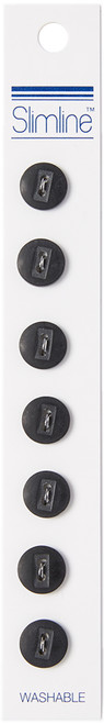 Slimline Buttons Series 1-Black 2-Hole 3/8" 7/Pkg - SL1-79 - 052278343419 Slimline Buttons Series 1-Black 2-Hole 3/8" 7/Pkg - SL1-79 - 052278343419