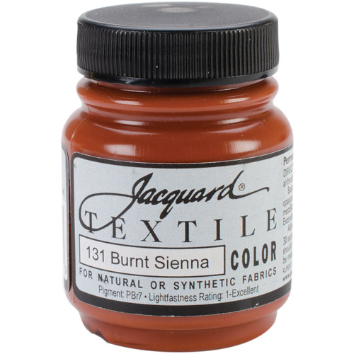 Jacquard Textile Color Fabric Paint 2.25oz-Burnt Sienna - TEXTILE-1131 - 743772027799