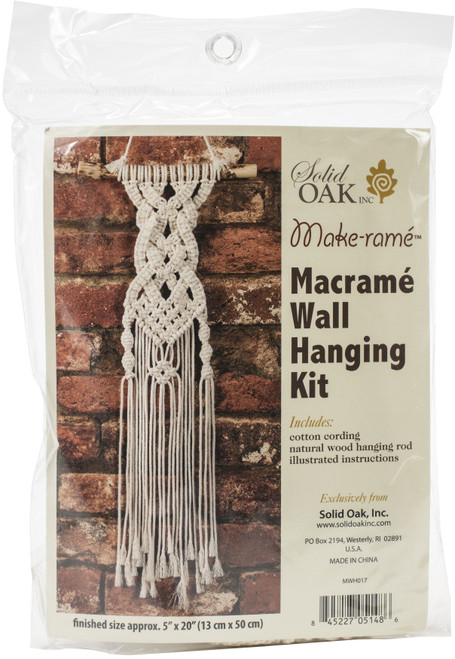 Solid Oak Macrame Wall Hanging Kit-Celtic Braids MWH017 - 845227051486