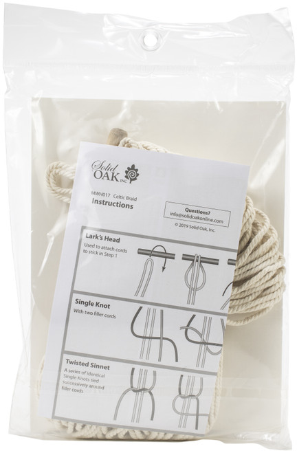 Solid Oak Macrame Wall Hanging Kit-Celtic Braids - MWH017