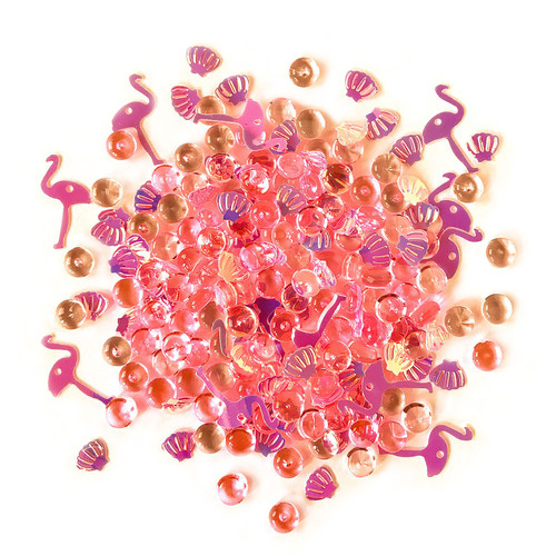 Buttons Galore Shimmerz Embellishments 18g-Pretty Flamingo - BRZ-106