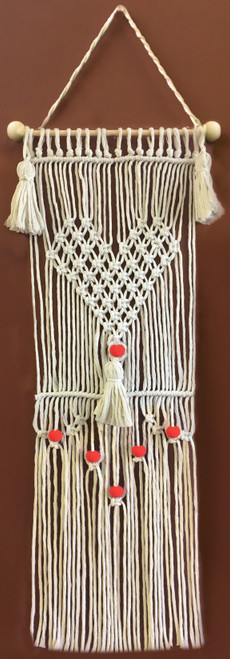 Design Works/Zenbroidery Macrame Wall Hanging Kit 8"X24"-Have A Heart DW4461