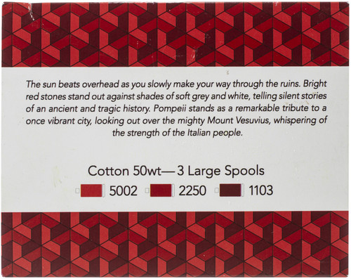Aurifil 50wt Cotton Color Builder Thread Collection-Pompeii Red AC50CP3-002
